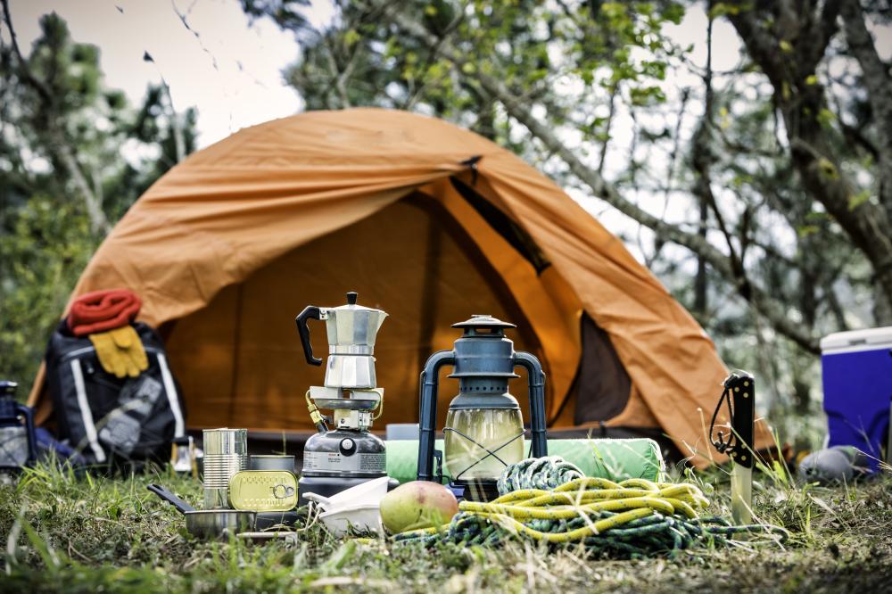 Image of Camping Tent and Supplies